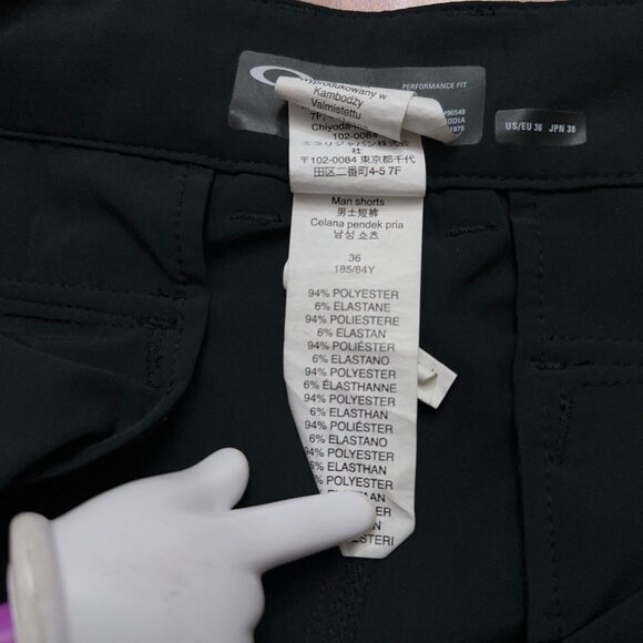 Oakley Hybrid Shorts Mens Size 36 Performance Fit Golf Stretch 11" Inseam Black - Picture 6 of 6